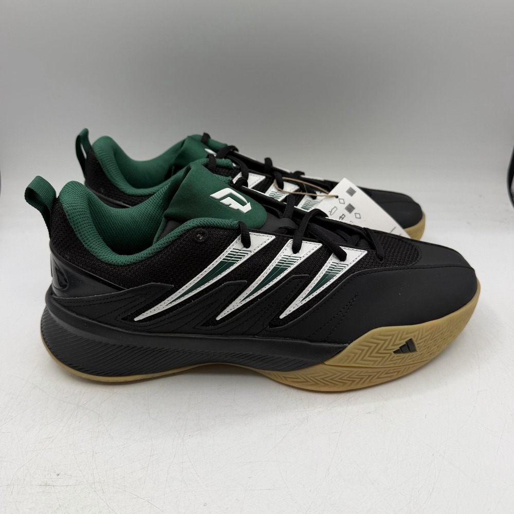 Adidas Dame Certified 3 Basketball Shoes Mens Sz 9 Black Green Sneakers JI1428